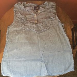 Blue and White Girls Tank Top size 7/8